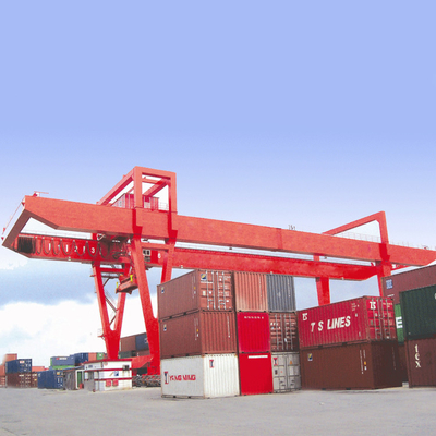Pórtico de levantamento Crane Industrial Rubber Tired Frame do recipiente dobro da viga